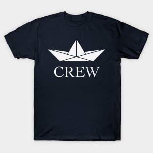 Crew (Crew Complement / Paper Boat / Paper Ship / White) T-Shirt